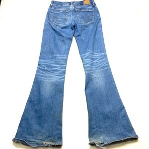 American Eagle Outfitters Jeans Womens 2x34 Blue Denim Cotton Mid-Rise Flare Leg